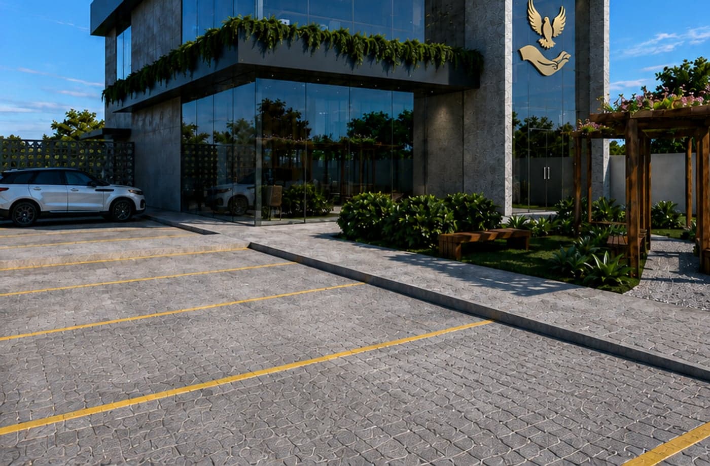 Projeto do novo crematório próprio Memorial da Paz — fachada